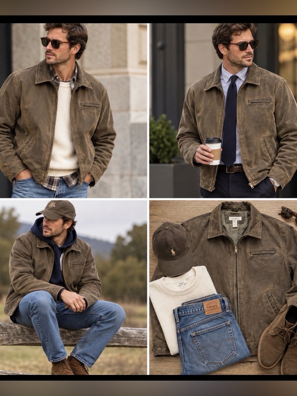 Sundance Brown Waxed Cotton Canvas Bomber Jacket size XXL price firm!